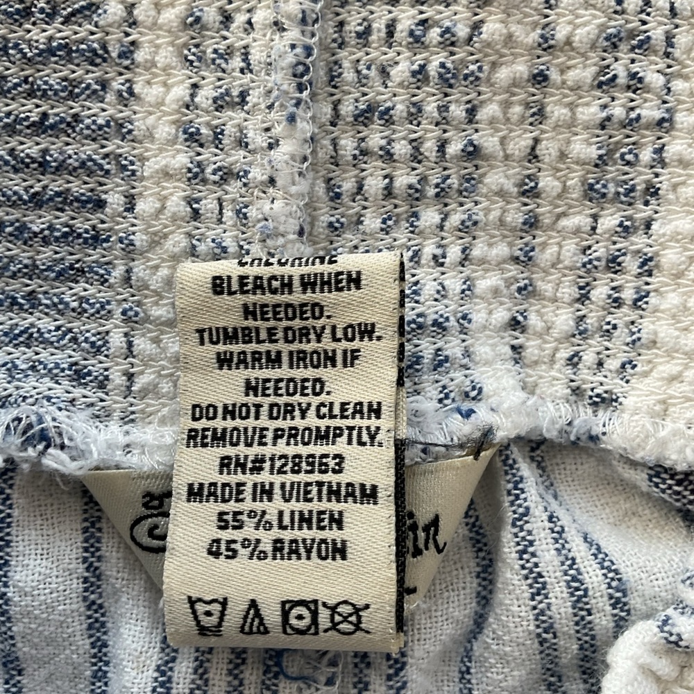 Indigo Rein Blue and White Striped Pants - Picture 4 of 4